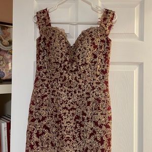 Cindy Maroon Prom Dress Size